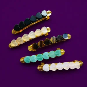Gemstone barrettes - hair accessories for women