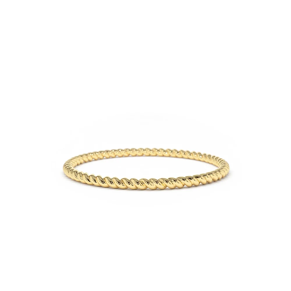 Gold Twists Rope Wedding Band