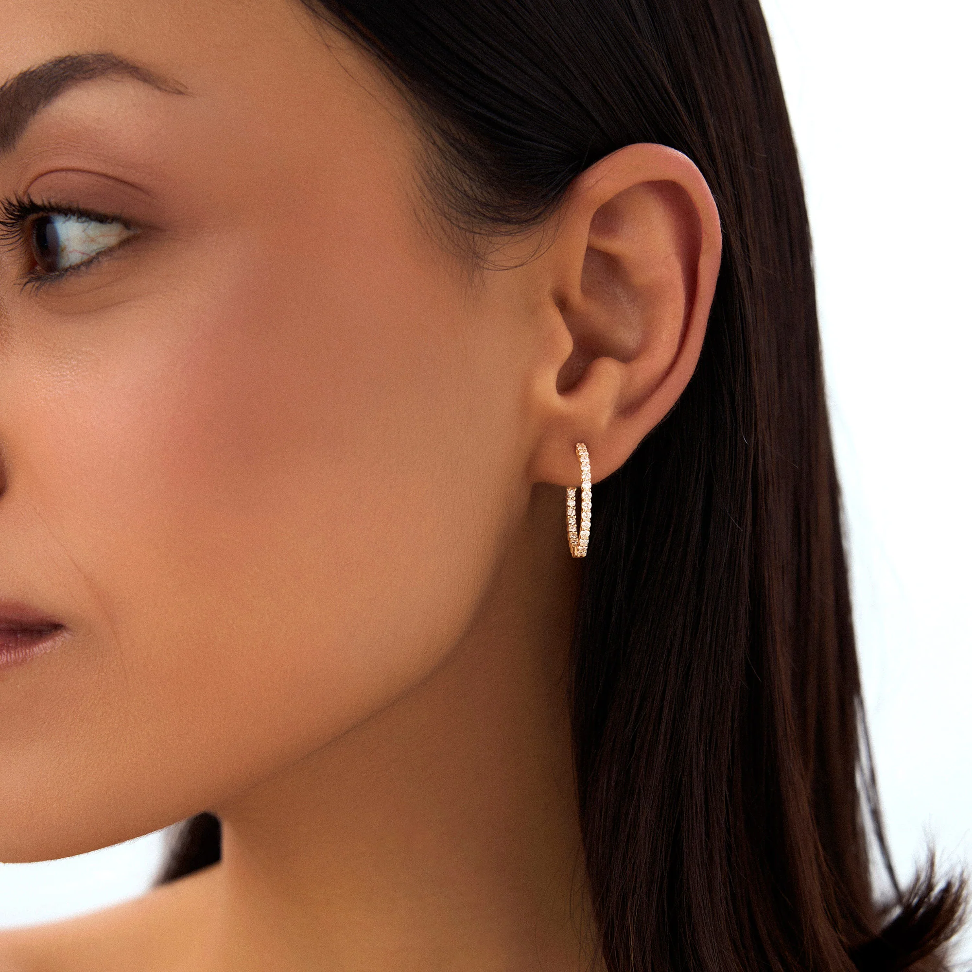 21.5MM Inside Out Diamond Hoops