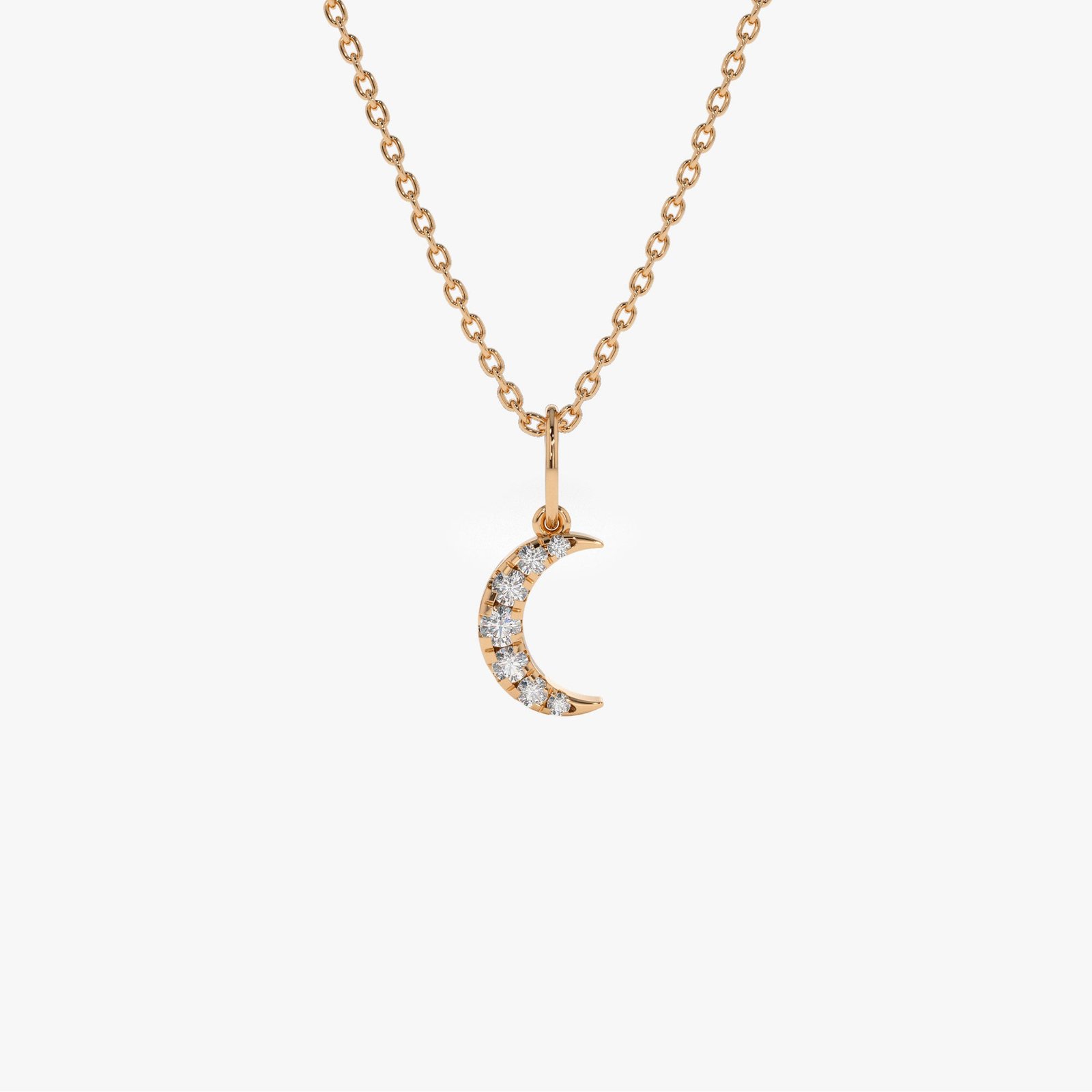 Second image of Dainty Crescent Moon Diamond Charm